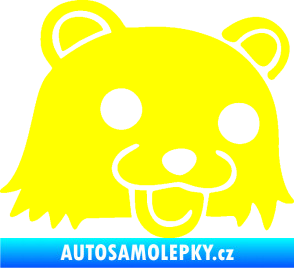 Samolepka Bear pravá žlutá citron
