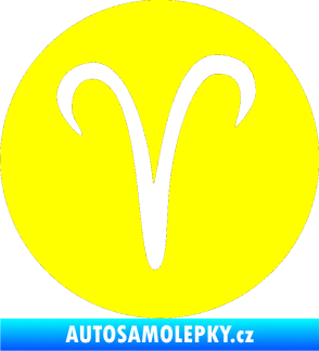 Samolepka Beran zvěrokruh 001 - horoskop žlutá citron