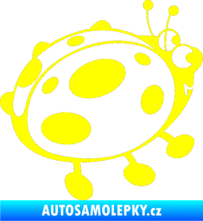 Samolepka Beruška 001 pravá žlutá citron