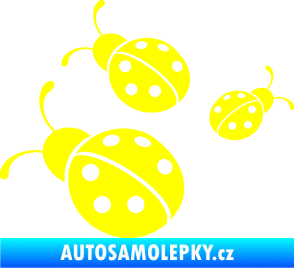 Samolepka Berušky 001 levá žlutá citron