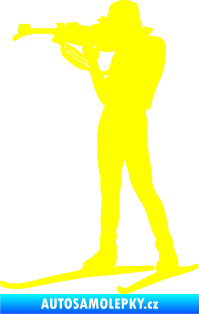 Samolepka Biatlon 003 levá žlutá citron