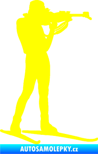 Samolepka Biatlon 003 pravá žlutá citron