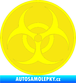 Samolepka Biohazard barevný  žlutá citron