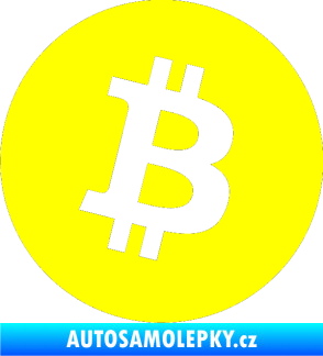Samolepka Bitcoin 001 žlutá citron