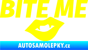 Samolepka Bite me  žlutá citron
