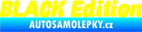 Samolepka Black edition 001 nápis žlutá citron