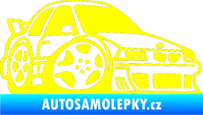 Samolepka BMW e30 karikatura pravá žlutá citron