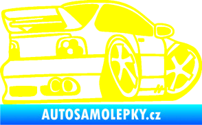 Samolepka BMW e46 karikatura pravá žlutá citron