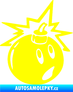 Samolepka Bomba 003 pravá žlutá citron