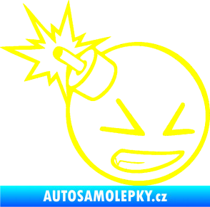 Samolepka Bomba 005 pravá JDM styl žlutá citron
