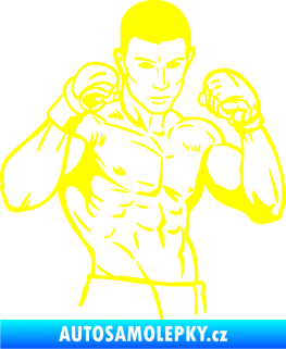 Samolepka Boxer 003 pravá žlutá citron