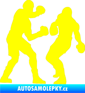 Samolepka Boxeři 001 pravá žlutá citron
