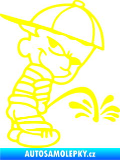 Samolepka Boy čůrá 008 pravá žlutá citron