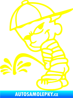 Samolepka Boy čůrá 008 levá žlutá citron
