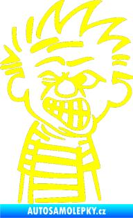 Samolepka Boy naštvanej levá žlutá citron