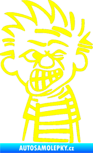 Samolepka Boy naštvanej pravá žlutá citron