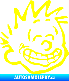 Samolepka Boy s úsměvem pravá žlutá citron