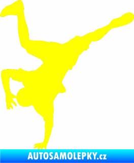 Samolepka Breakdance 001 levá žlutá citron