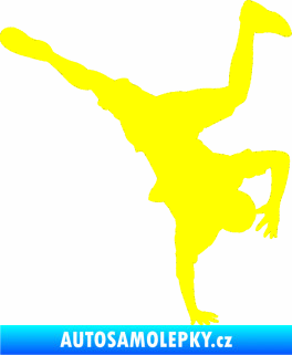 Samolepka Breakdance 001 pravá žlutá citron