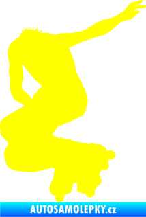 Samolepka Bruslař 003 levá žlutá citron