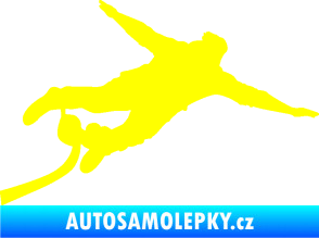 Samolepka Bungee jumping 001 pravá žlutá citron