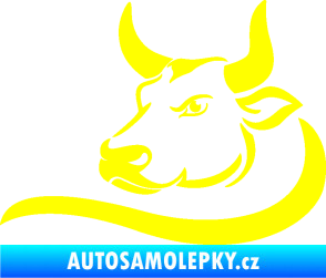 Samolepka Býk 008 levá žlutá citron