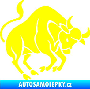 Samolepka Býk zvěrokruh 004 pravá žlutá citron