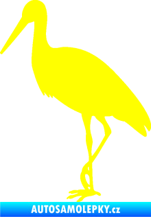 Samolepka Čáp 001 levá žlutá citron