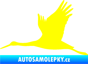 Samolepka Čáp 002 levá žlutá citron