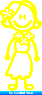 Samolepka Cartoon family slečna Hawai žlutá citron