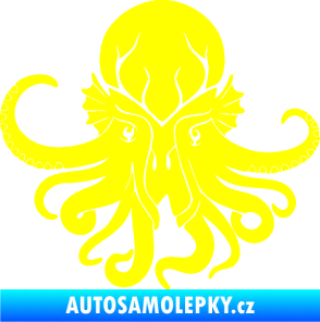 Samolepka Chobotnice 002 levá žlutá citron
