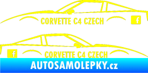 Samolepka Corvette C4 FB žlutá citron