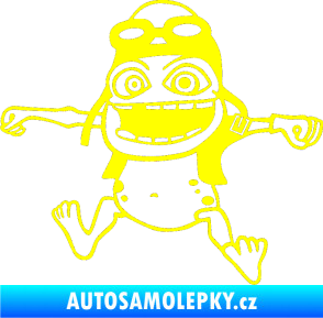 Samolepka Crazy frog levá žlutá citron