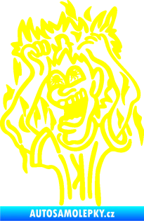 Samolepka Crazy man levá žlutá citron