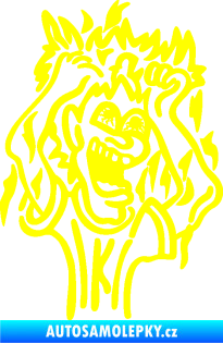 Samolepka Crazy man pravá žlutá citron
