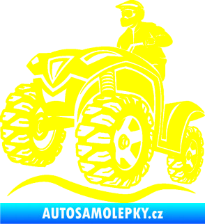 Samolepka Čtyřkolka 005 levá žlutá citron