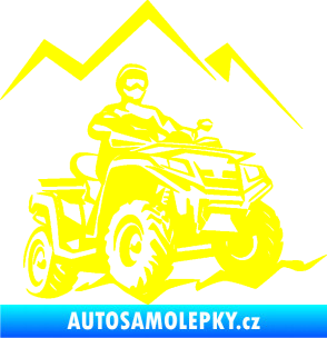Samolepka Čtyřkolka 007 pravá žlutá citron