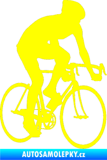 Samolepka Cyklista 001 pravá žlutá citron