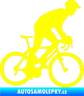 Samolepka Cyklista 003 pravá žlutá citron