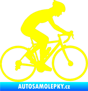 Samolepka Cyklista 005 pravá žlutá citron