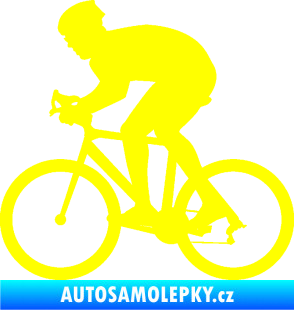 Samolepka Cyklista 008 levá žlutá citron