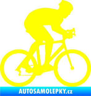 Samolepka Cyklista 008 pravá žlutá citron