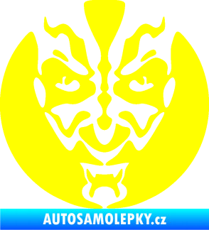 Samolepka Ďábel 001 žlutá citron