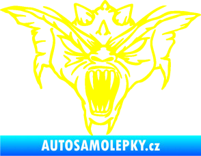 Samolepka Ďábel 003 pravá žlutá citron
