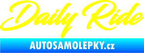 Samolepka Daily ride nápis žlutá citron