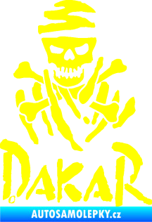Samolepka Dakar 002 s lebkou žlutá citron