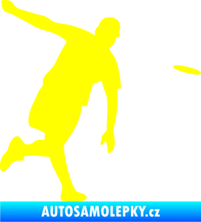 Samolepka Discgolf 001 pravá žlutá citron