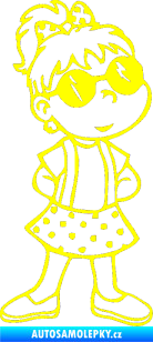 Samolepka Dítě v autě 017 pravá malá slečna žlutá citron
