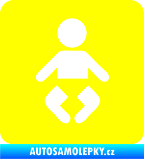 Samolepka Dítě v autě 093 symbol miminka žlutá citron