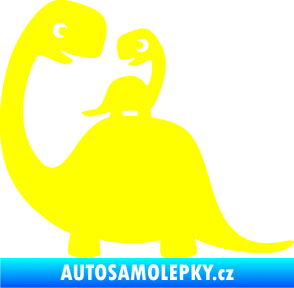 Samolepka Dítě v autě 105 levá dinosaurus žlutá citron